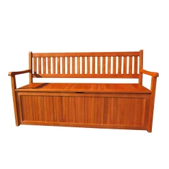 Massivholz Truhenbank Bern für den Garten