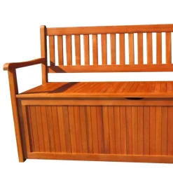 Massivholz Truhenbank Bern für den Garten