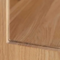 Massivholz Vitrine in Eiche mit Schwarz - Eribella