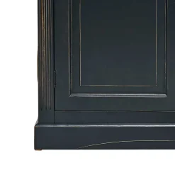 Massivholz Vitrine Zanyorita in Schwarz