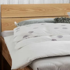 Massivholzbett & 2 Nachtkommoden - Esvilda (dreiteilig)