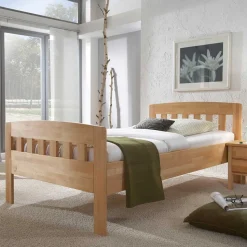 Massivholzbett Francisca aus Kernbuche