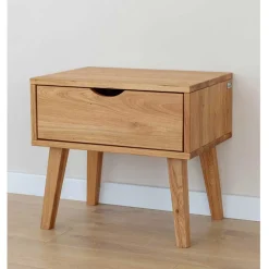 Massivholz-Nachtkommode mit Schublade - Fabijola