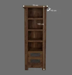 Massivholzregal Ragista aus Teak Recyclingholz