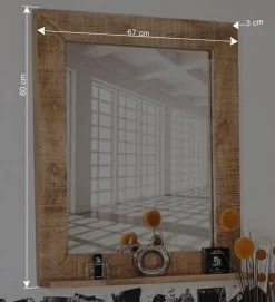 Massivholzspiegel Indri aus Mangobaum