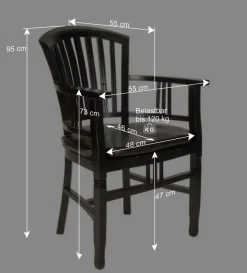 Massivholzstuhl Islando aus Akazie