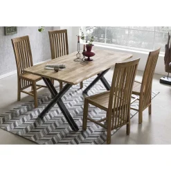 Massivholzstuhl Mangato mit hoher Lehne