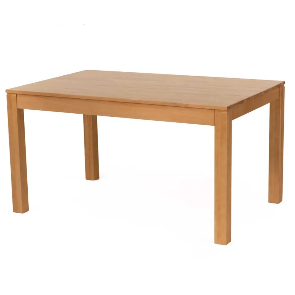 Massivholztisch mit 1 oder 2 Einlegeplatten Zanima aus lackierter Kernbuche