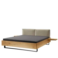 Material Mix Doppelbett und Nachttischen - Kaldes (dreiteilig)