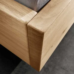 Material Mix Doppelbett und Nachttischen - Kaldes (dreiteilig)