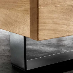 Material Mix Doppelbett und Nachttischen - Kaldes (dreiteilig)