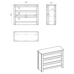 Möbel für Küche inklusive Theke - Garisa (sechsteilig)