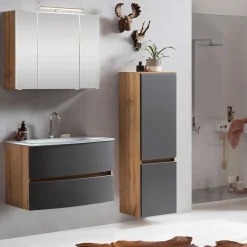 Möbel fürs Badezimmer zweifarbig - Larutta (dreiteilig)