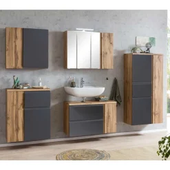 Möbel Kombination fürs Bad zweifarbig - Jambi (fünfteilig)