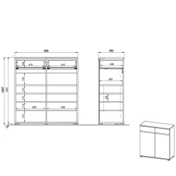 Möbelset für Flur Einrichtung - Orsecca (fünfteilig)