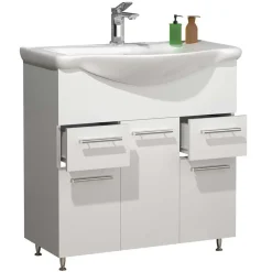 Möbelset fürs Bad in Weiß - Nancyssa (dreiteilig)