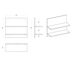 Möbelset Schlafzimmer mit Bett 180x200 - Tramos (fünfteilig)