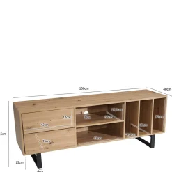 Medien Element in Wildeiche Holzoptik - Priazena