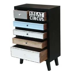 Mehrfarbige Hochkommode im Shabby Style - Mirana