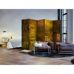 Mehrfarbiger Design Paravent mit Schrift - Jabota