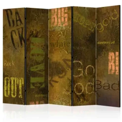 Mehrfarbiger Design Paravent mit Schrift - Jabota