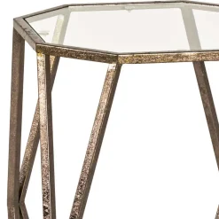 Metall Beistelltisch Bullet mit Glasplatte