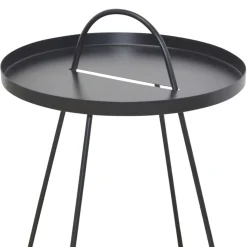 Metall Beistelltisch lackiert in Schwarz - Vascau