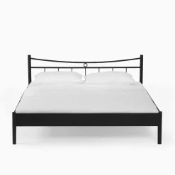 Metall Bett Halfa in Schwarz