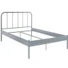 Metall Bett in Grau - Uvienna