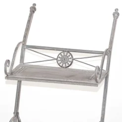 Metall Blumenständer Landhaus Jillma in Grau