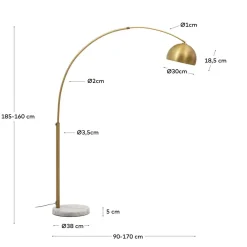 Metall Bogenlampe in Messing - Suomi