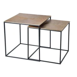 Metall Couchtisch Duo in Bronze - Havanna (zweiteilig)