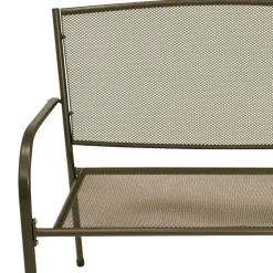 Metall Gartenbank in Dunkelgrau - Labelsio