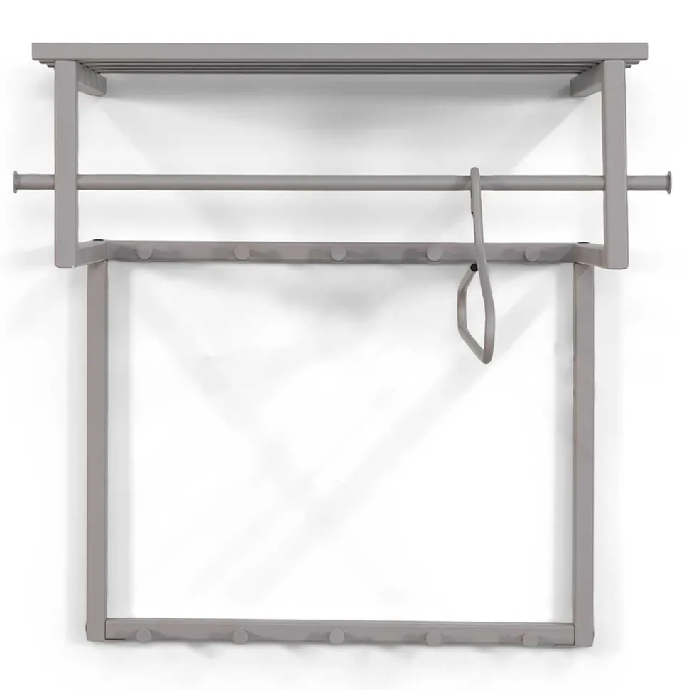 Metall Hängegarderobe in Taupe - Solca