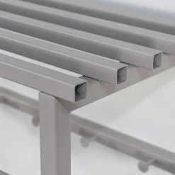 Metall Hängegarderobe in Taupe - Solca