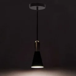 Metall Hängelampe für Tisch in Schwarz - Marie