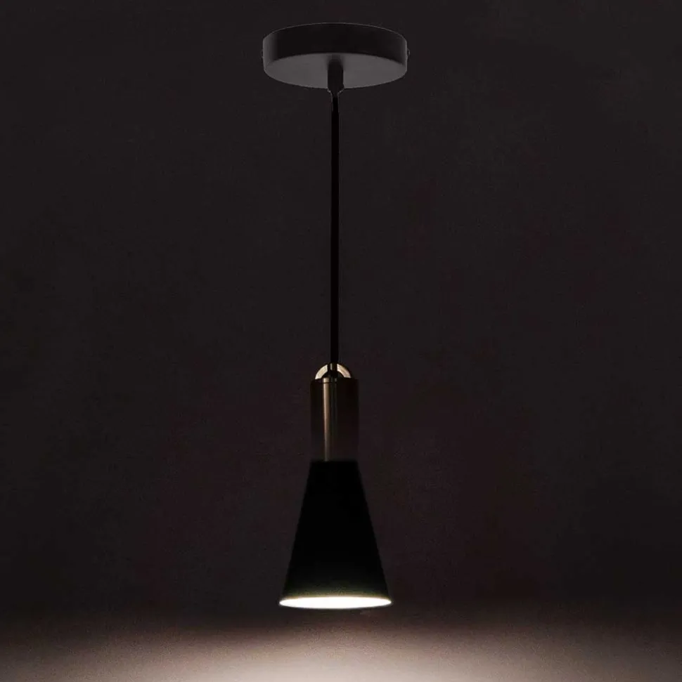 Metall Hängelampe für Tisch in Schwarz - Marie