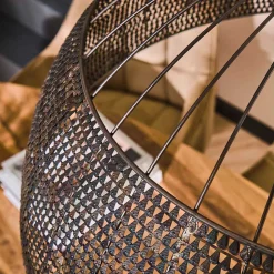 Metall Pendelleuchte mit halbrundem Schirm - Lash