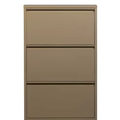 Metall Schuhschrank in Beige - Izzymo