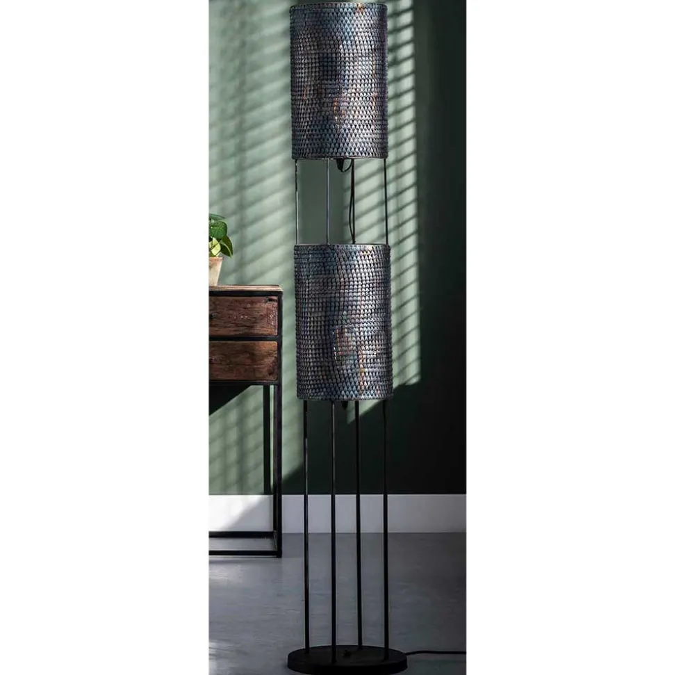 Metall Stehleuchte in Schwarzbraun - Matyas