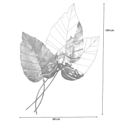 Metall Wanddekoration Blätter - Reformas