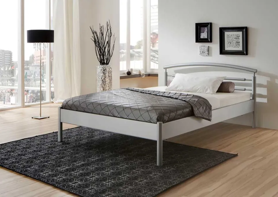 Metallbett Matilda in Grau