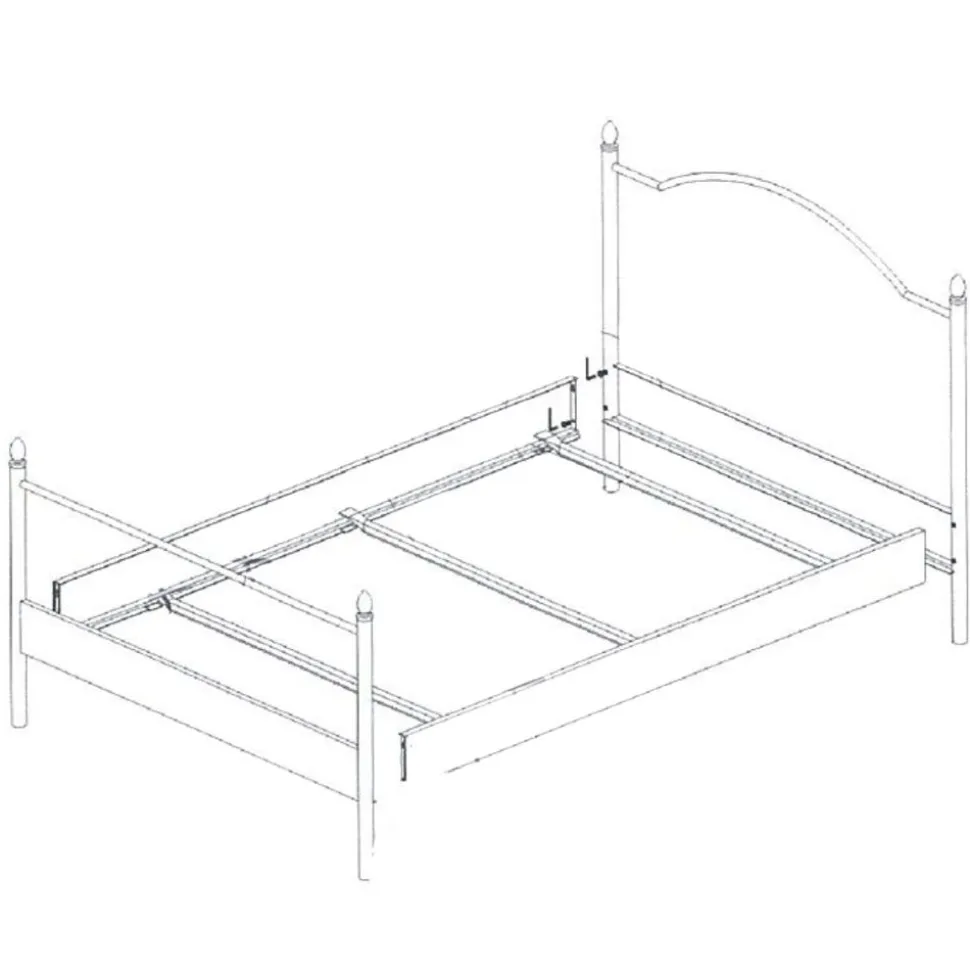 Metallbett Matilda in Grau