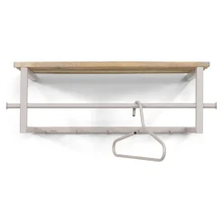 Metallgarderobe in Taupe mit Hutablage - Yames