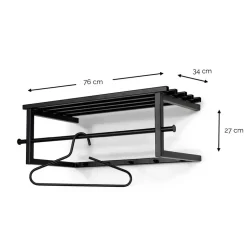 Metallgarderobe in Taupe mit Hutablage - Yames