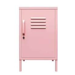 Metall-Kommode mit Tür in Rosa - Asbell