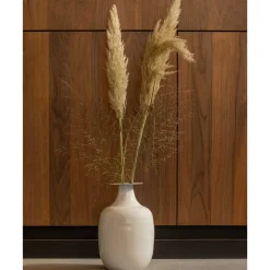 Metallvasen in Lichtgrau - Bario (2er Set)