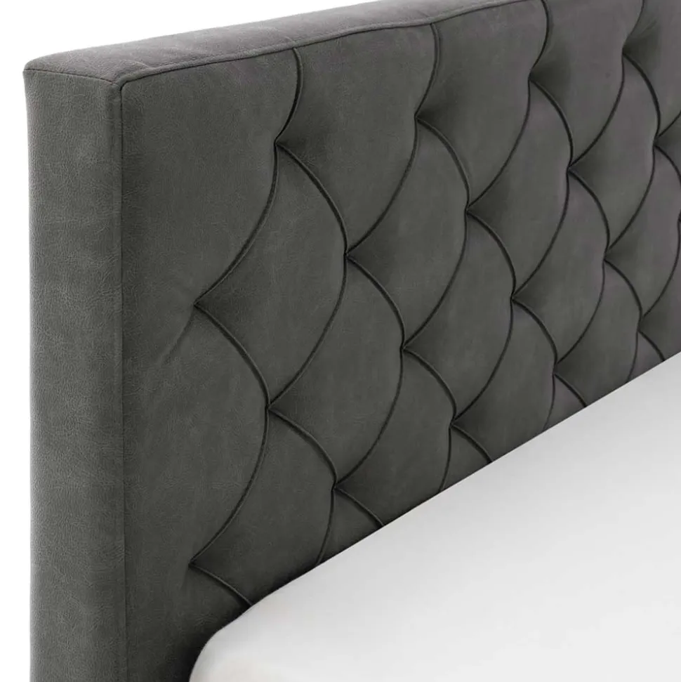 Microfaser Doppelbett mit Bettkasten - Canossa