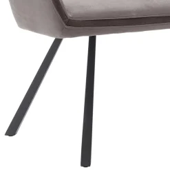 Microfaser Esszimmerbank in Hellbraun - Puladium