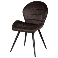 Microfaser Küchenstuhl in Anthrazit - Crocodile (2er Set)